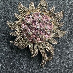 Marcasite Flower Brooch